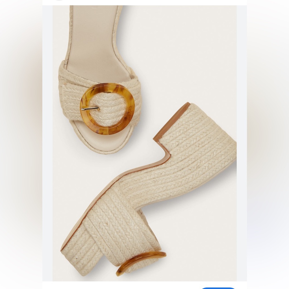 Cult Gaia Cream Espadrilles with Tan Accents